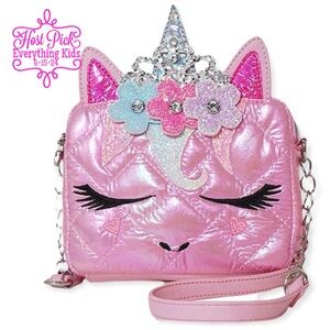 Miss Gwen Kids Purse Unicorn Crossbody Bag Pink Flower Crown NWT